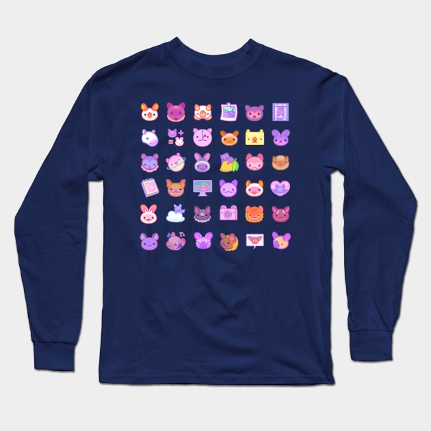 Bat icons Long Sleeve T-Shirt by pikaole